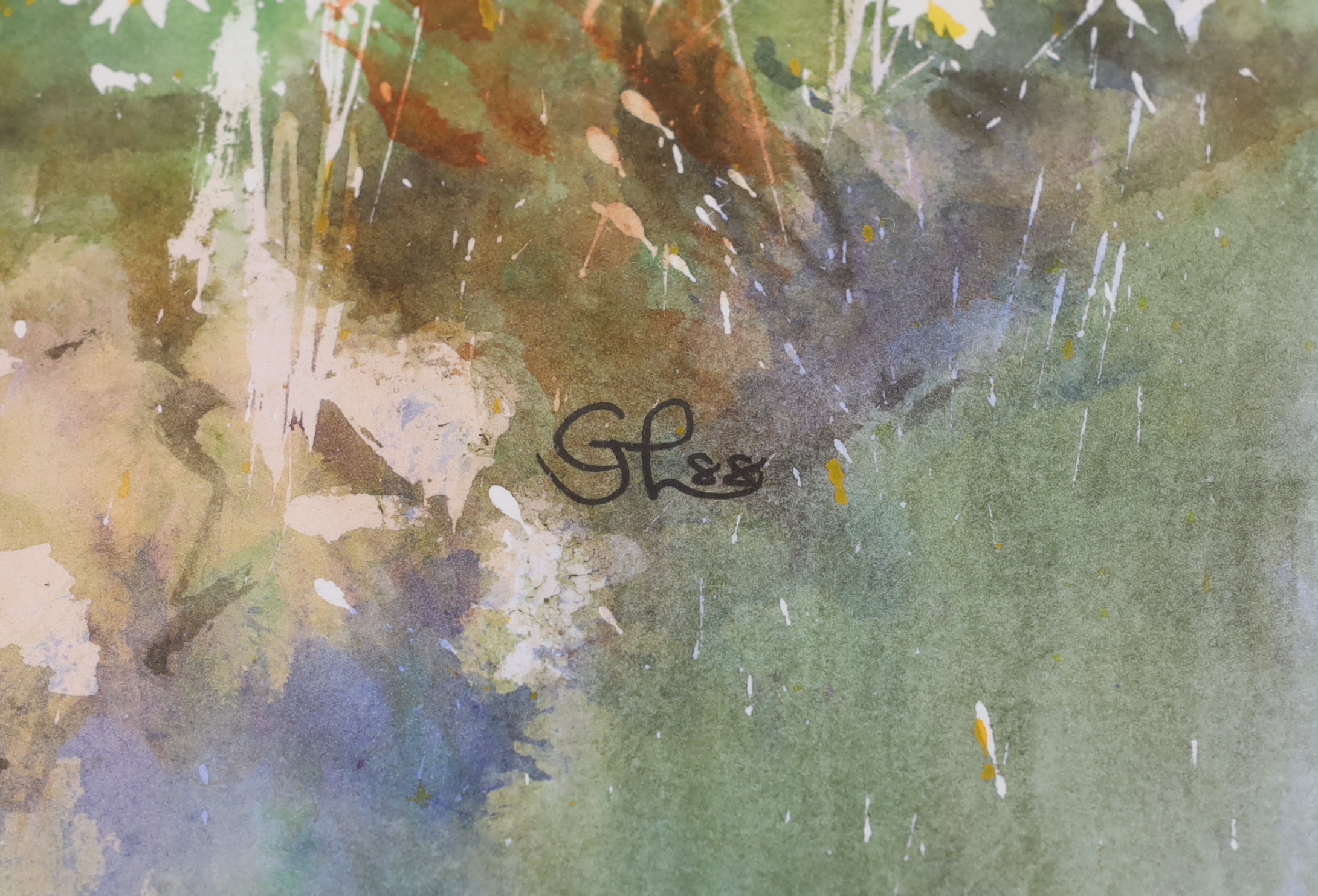 Graham Painter (1947-2007), watercolour, 'Golden Mist', monogrammed and dated ‘88, details verso, 62cm x 48cm